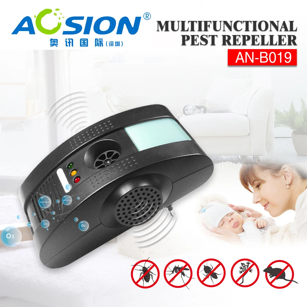

Aosion AN-B019 Home Ultrasonic Pest reject bug ant repeller pest control Electromagnetic Night light with GS, plug