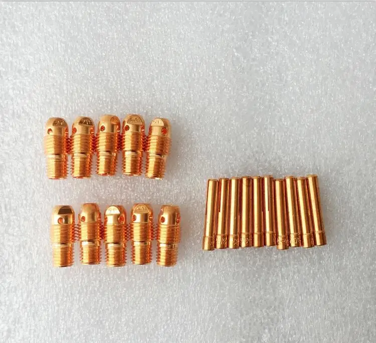 Бесплатная доставка 40 шт. сварочный фонарь TIG Collet 1 0 мм и корпус Цанга для WP 9|welding
