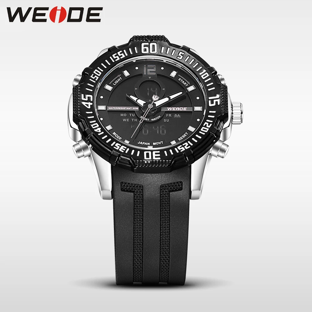 WEIDE светодиодный электронные часы лучший бренд класса люкс мужские черные
