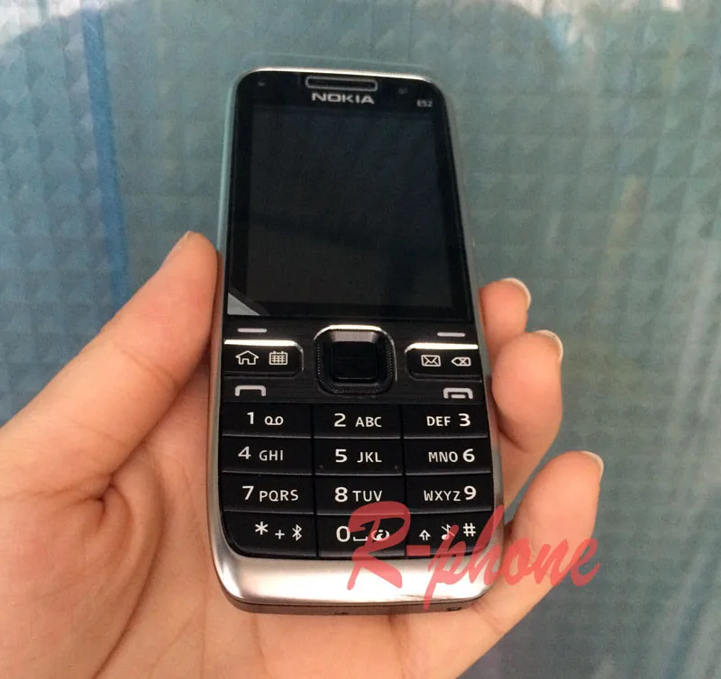 Восстановленное Nokia E52 3MP мобильный телефон Иврит Arabic Русская клавиатура мобильного телефона
