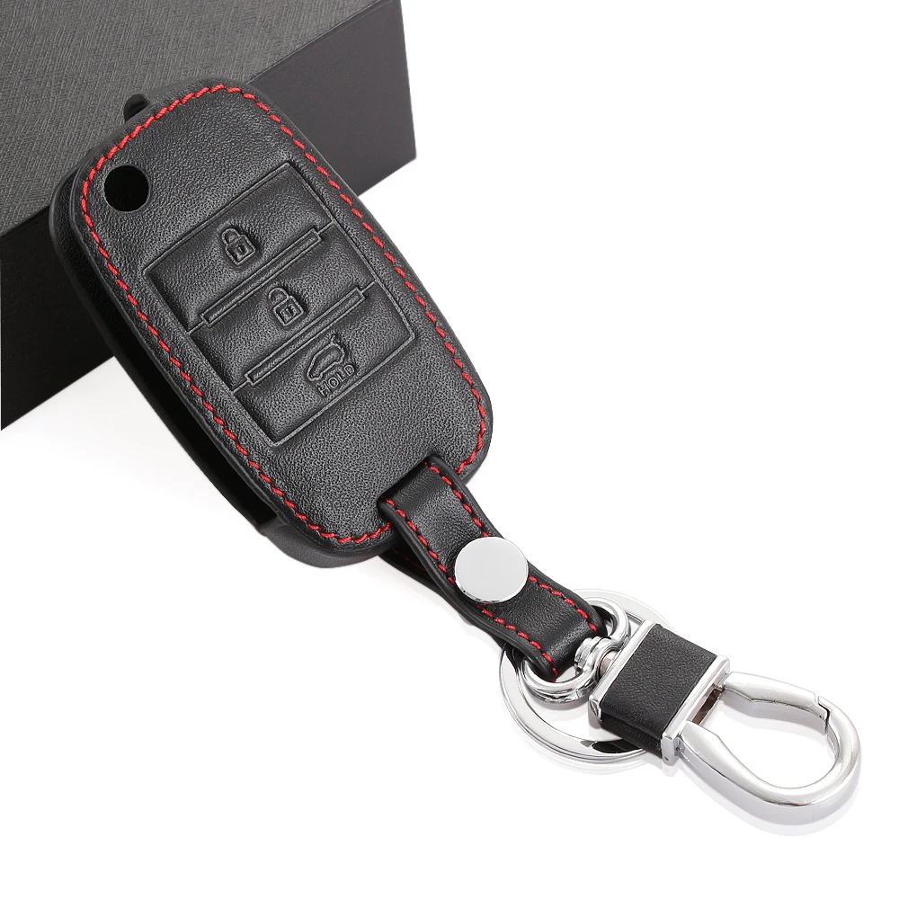 Автомобильный кожаный флип ключ складной для KIA KX5 Rio Sportage QL ceed Sorento cerato K2 K3 K4 K5