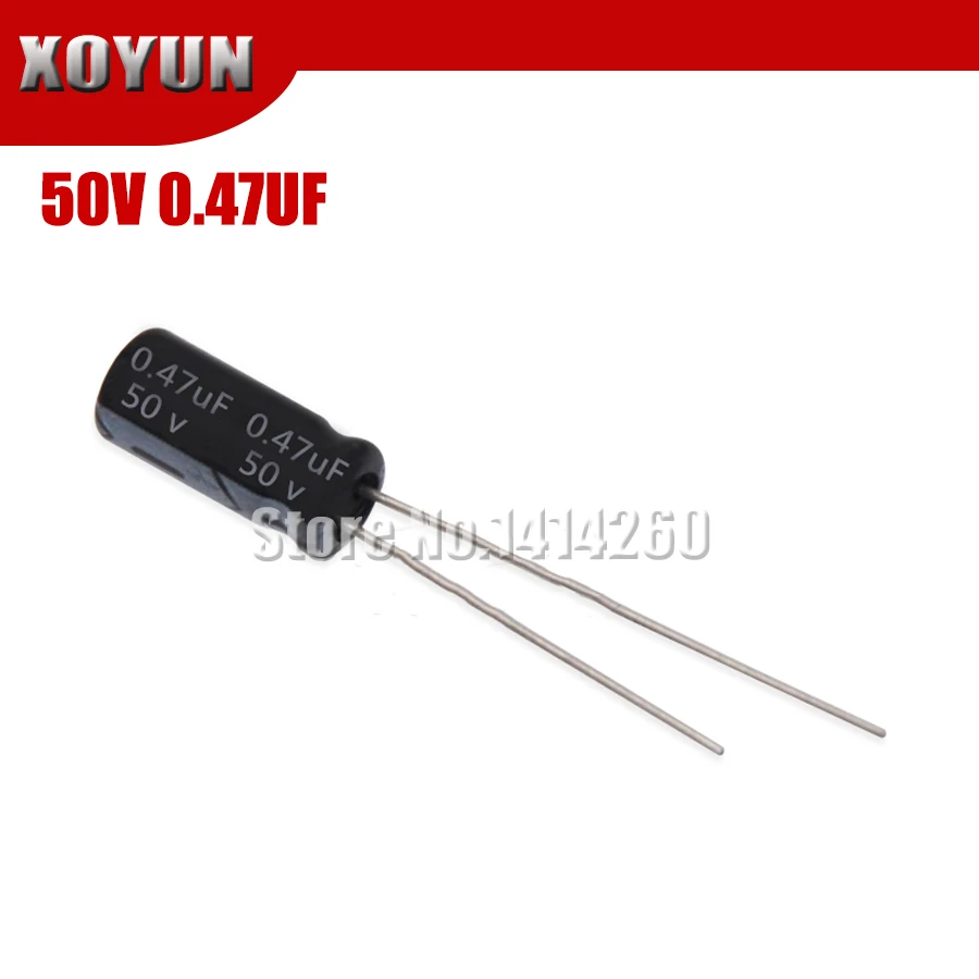 50 шт./лот Higt качество 50V0.47UF 5*11 мм 0 47 мкФ 50V электролитический