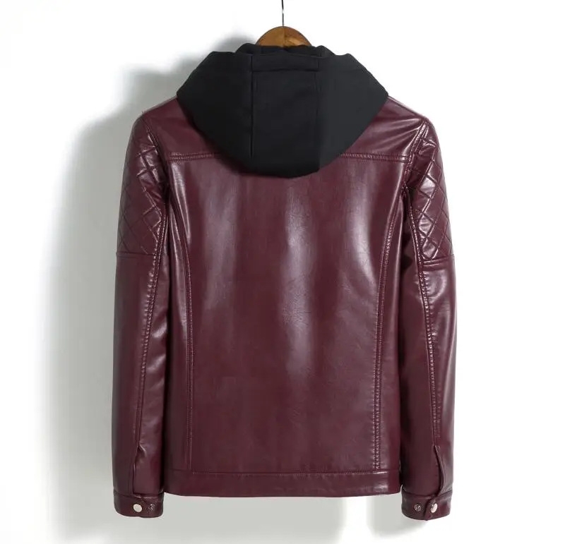 OEAID Новинка Большие размеры M L XL XXL XXXL 4XL кожаная куртка Для мужчин мотоциклетная кожаная Костюмы верхняя одежда с капюшоном мужские куртки и пальто