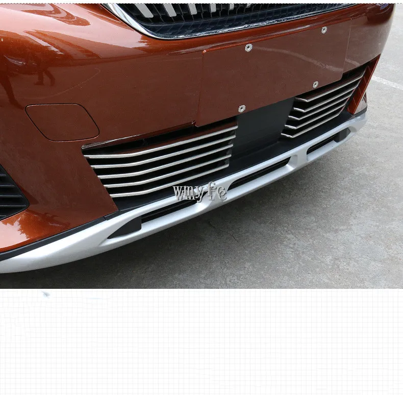 Для peugeot 3008GT 3008 17 18 /5008GT из нержавеющей стали Передняя решетка решетки Нижняя отделка полосы 26 шт