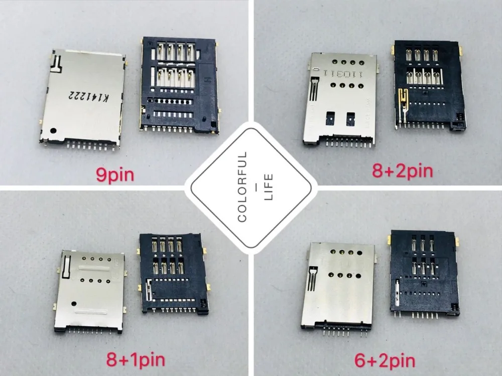 Большая карта 8/9/10PIN ПК компьютер Панель планшет ноутбук гнездо SIM слот лотка