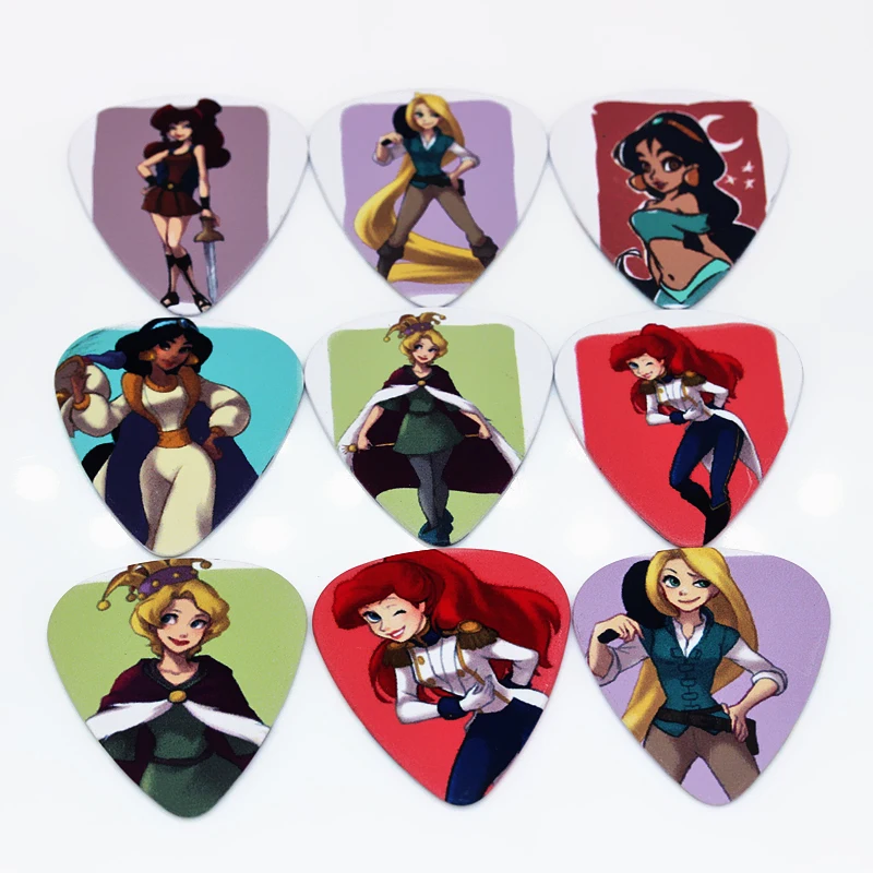 SOACH 10pcs Newest The cartoon princess Guitar Picks Thickness 0.46mm guitar pick ukelele Accessories | Спорт и развлечения