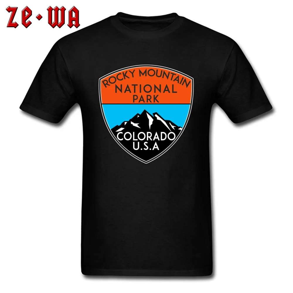 Дизайнерские лого футболки для мужчин Rocky Mountain National Park Colorado крутые парней без