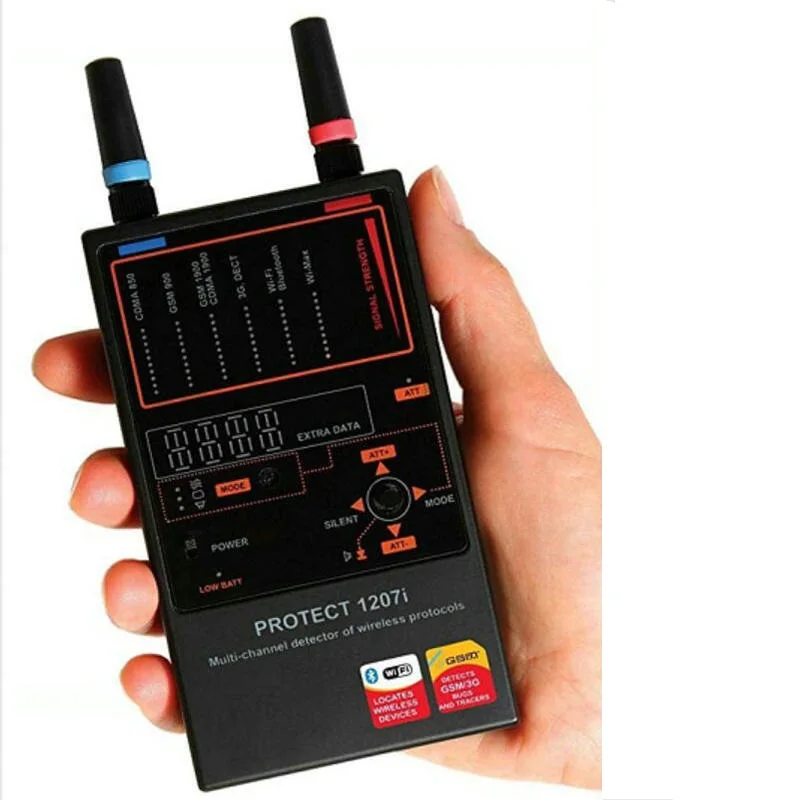 Professional Wireless Bug Detector of GSM/CDMA/3G/4G Radio Detection Anti Spy Signal Hidden Camera GSM Audio Bug Finder 4G GPS