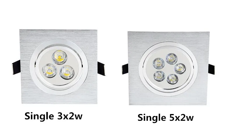 10 шт. светодио дный светильники 6 Вт 12 20 110 V 220 потолок затемнения Downlight cree лампы