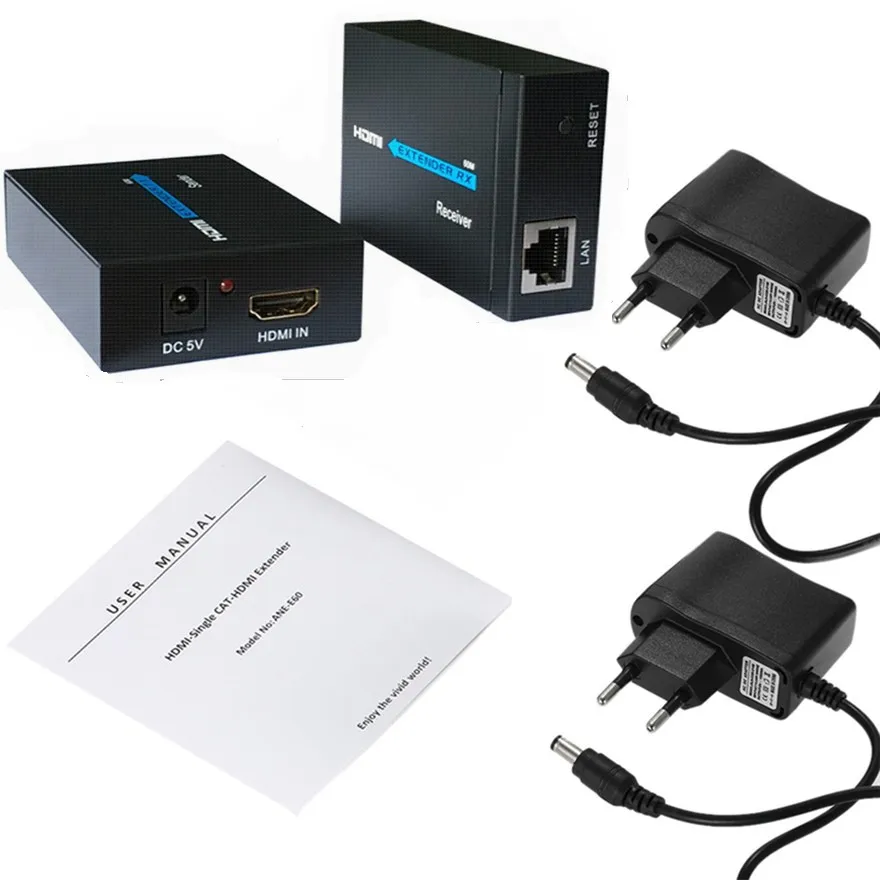 10 комплектов 60 м 120 HDMI удлинитель 1080p 3D усилитель сигнала расширитель передатчик