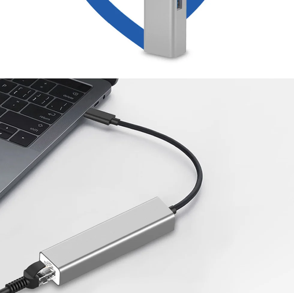 Док-станция type-C для нескольких USB 3,0 для MacBook Pro huawei P20 USB 3,0 RJ45 высокоскоростной USB-C-концентратор