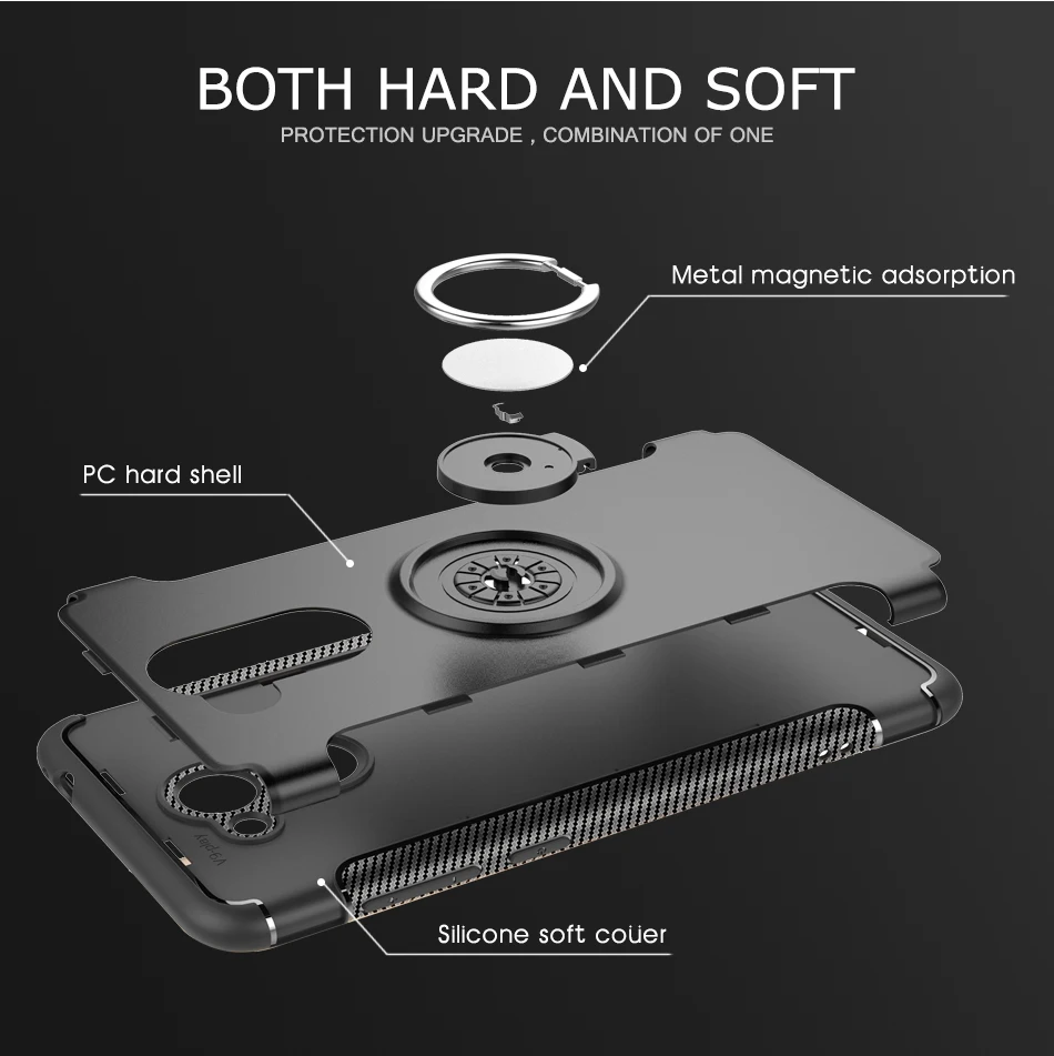 UTOPER для huawei Honor 6C Pro Чехол для huawei Honor Play противоударный задний Чехол для Honor V9 Play V10 6C Pro Чехол с кольцом Броня