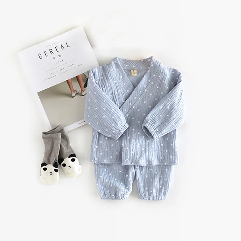 2 шт. детский хлопковый комплект одежды в горошек с принтом звезд | Детская одежда