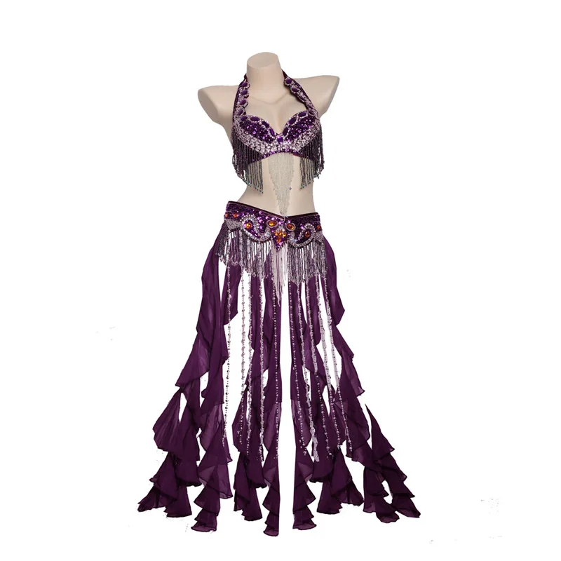 Танец живота бюстгальтер и пояс с кисточкой Для женщин лента бахромой