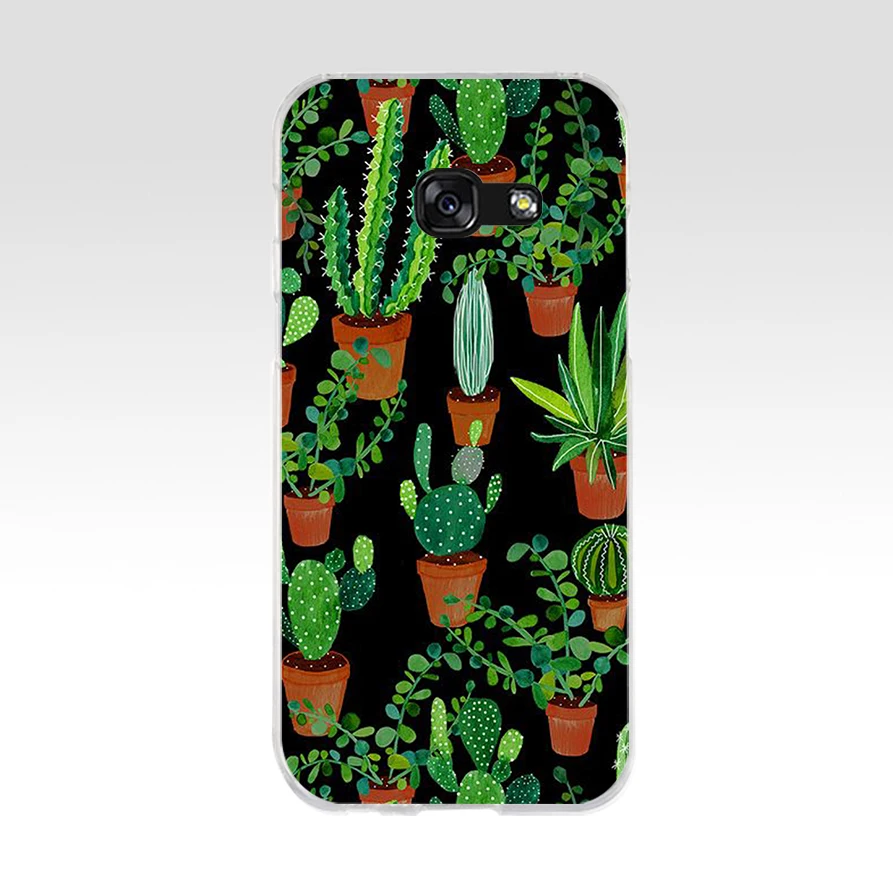 41AQ Cactus Soft Silicone Tpu Cover phone Case for Samsung galaxy a3 a5 2016 2017 a6 A8 2018 | Мобильные телефоны и