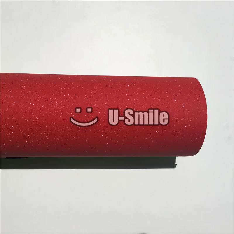 Высококачественная блестящая красная песчаная Алмазная виниловая пленка лист