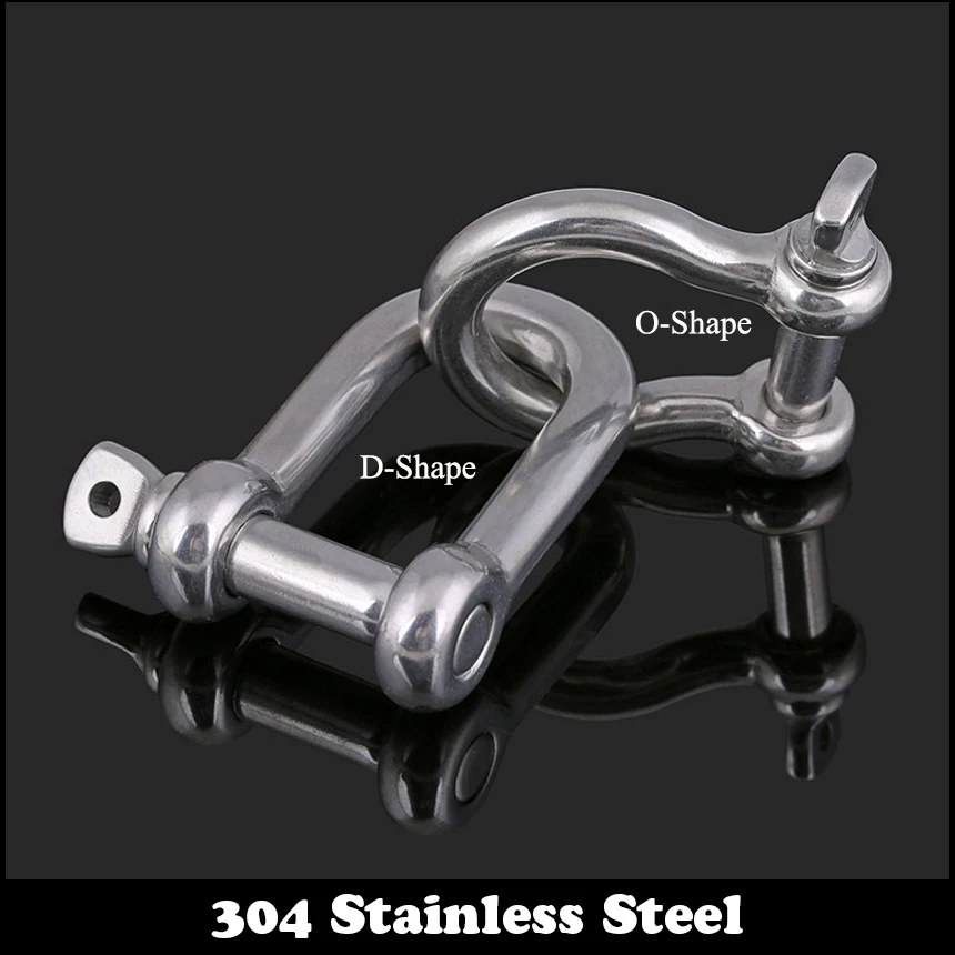 M4 M5 M6 M8 304 Stainless Steel ss O D Shape Paracord Parachute Wire Rope Boat Outdoor Camping Bracelet Screw Pin Anchor Shackle |