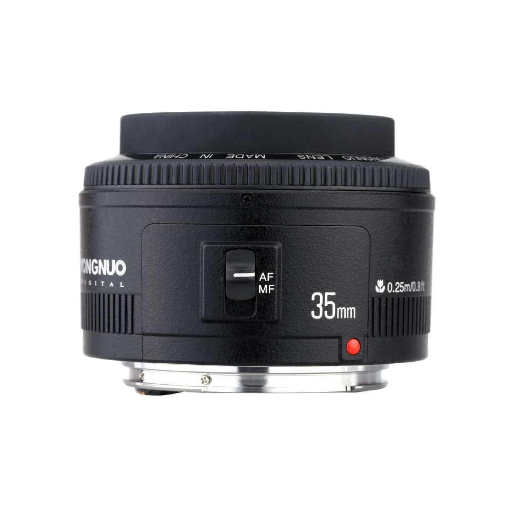 Объектив 35 мм Yongnuo F2.0 фотолинза широкоугольная ручной и фиксированный автофокус