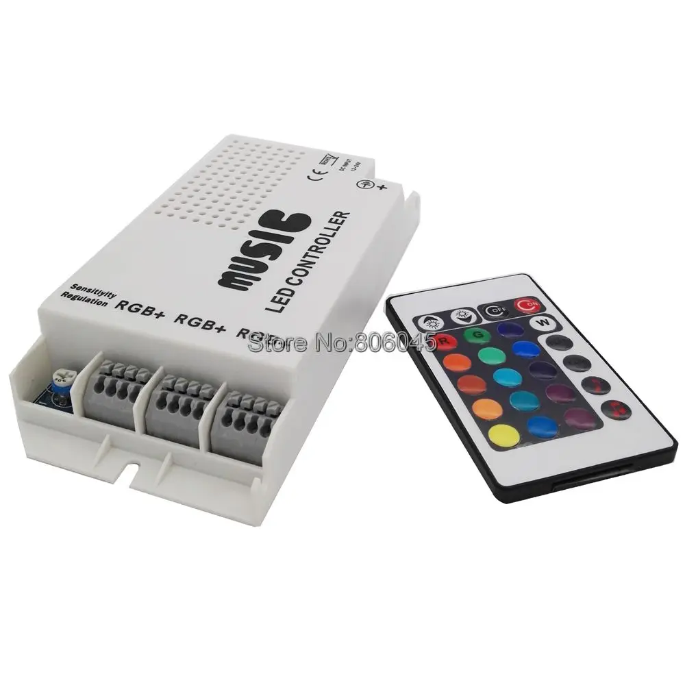 DC12V 24V 9A 3x3A музыкальная резонаторная Управление RGB светодиодный С 24Key Беспроводной