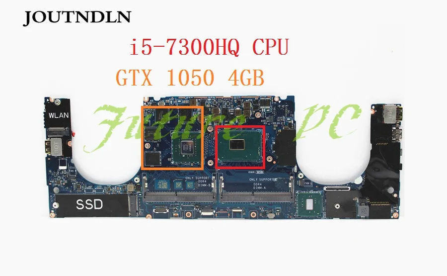 JOUTNDLN для DELL XPS 15 9560 материнская плата ноутбука CAM00/01 LA E331P 0YV12N CN YV12N с i5 7300HQ GTX 1050 4 Гб