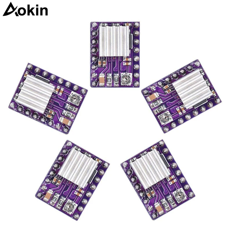 5PCS StepStick DRV8825 Stepper Motor Driver Carrier Reprap 4-layer PCB RAMPS replace A4988 for 3D Printer | Электронные