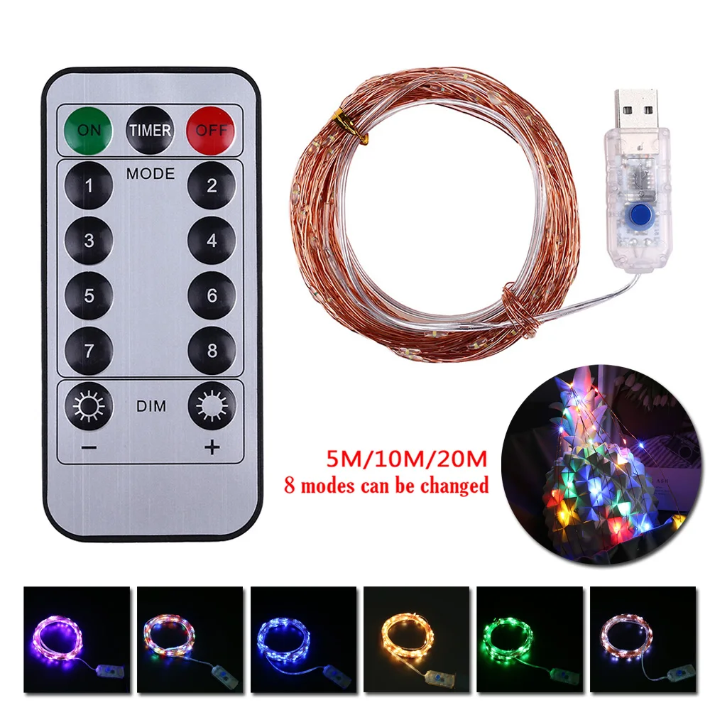 Plastic Hanging String Lights LED Bulb Fairy Copper Wire Strip Xmas Party Home Decoration | Glow Supplies