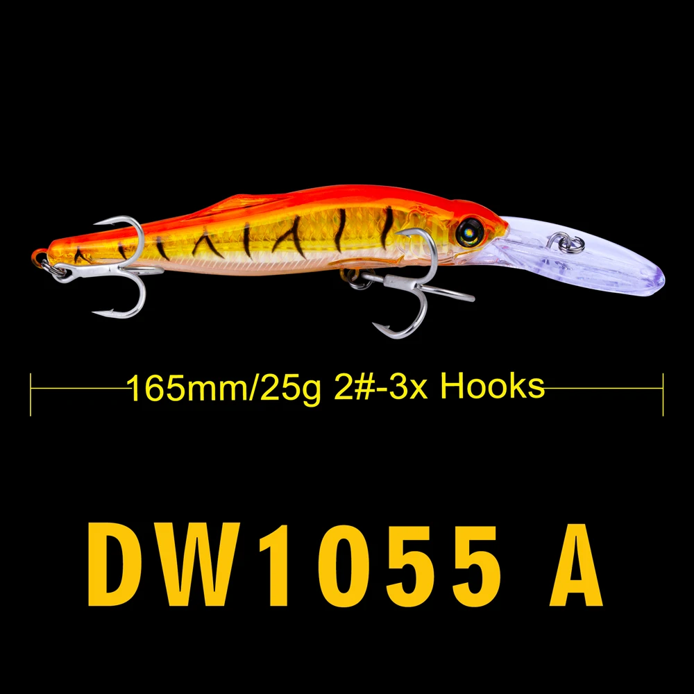 6PC Plastic 6 Colors Hard Fishing Lures 25g-0.88oz Wobblers 16.5cm-6.5&quot With 2# Hooks Tackle 2018 New Arrival | Спорт и