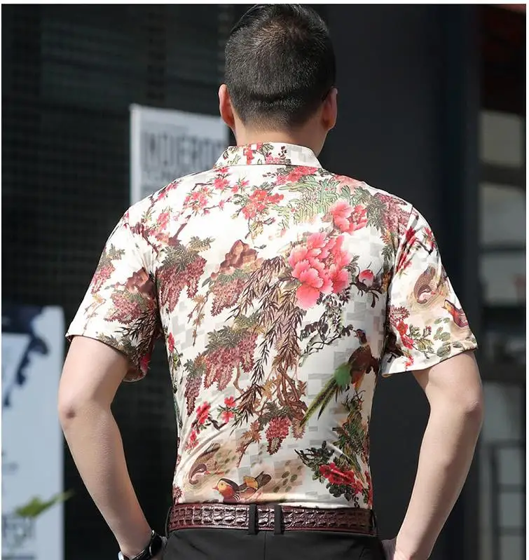Batmo 2017 new arrival summer cotton printed casual Short slevees shirt men fashion men's plus-size M to 7XL 6923 | Мужская одежда