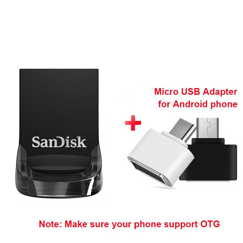 CZ430-32G-OTG Sandisk cz430 USB флеш-накопитель 128 ГБ мини USB 3,1 64 ГБ 32 ГБ флеш-накопитель Pincho usb накопитель с типом c otg флеш-накопитель clef usb - Цвет: CZ430-32G-OTG