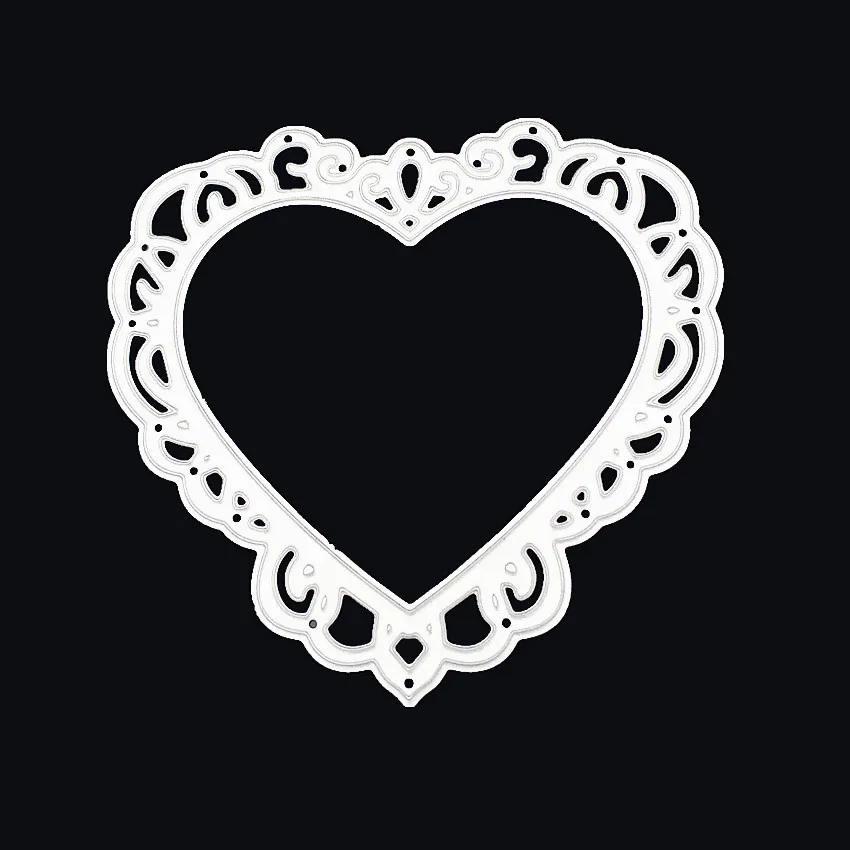 Сердце Цветочные края металла резки трафареты для DIY Скрапбукинг Фотоальбом
