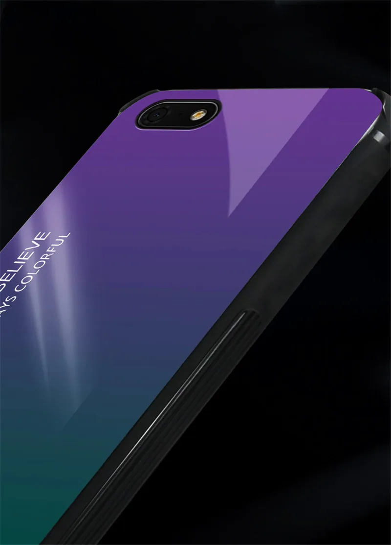 Чехол для huawei Honor 7A DUA L22, градиентный чехол Aurora из закаленного стекла, чехол для телефона huawei Honor 7A Honor7A DUA L22 5,45"