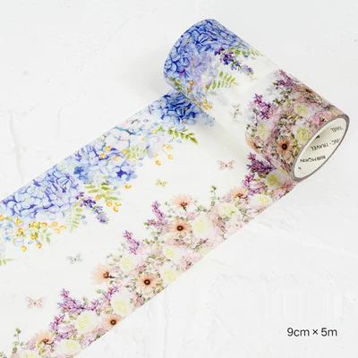 9 см* 5 м Kawaii цветочный клейкая лента для скрэпбукинга Washi Альбом DIY декоративная наклейка милые канцелярские стикеры школьные принадлежности для детей - Цвет: A