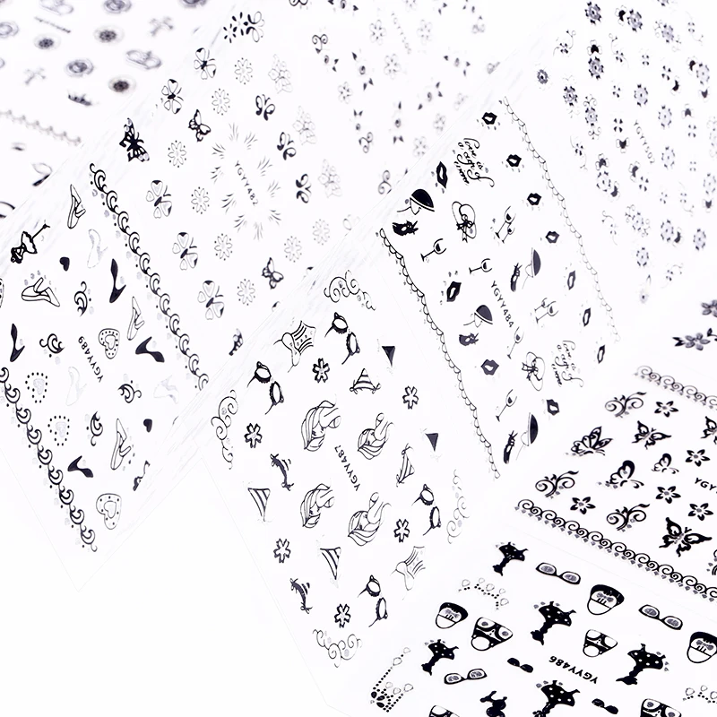 24 шт./лот Блестящая бабочка Хэллоуин стрекоза обувь дизайн красоты 3D стилеты для