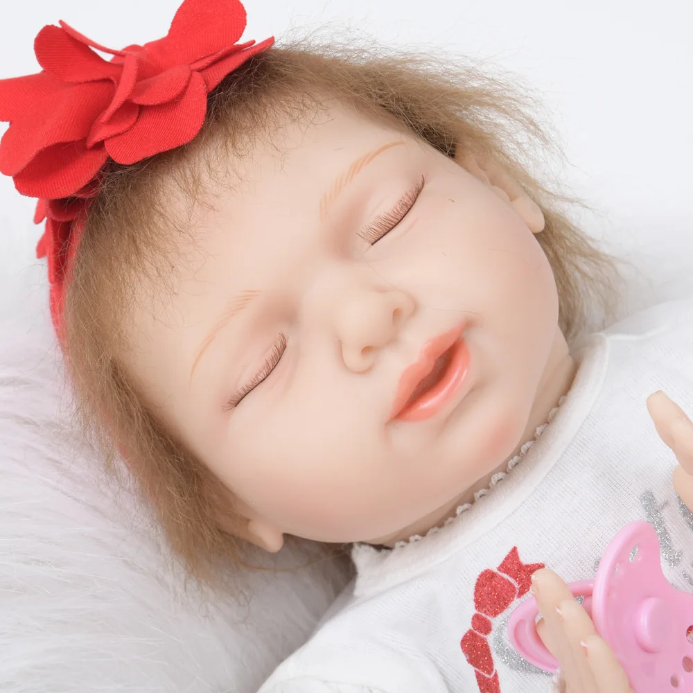 55 см Reborn Baby Doll Toys Cute Bebe Alive moher Cloth Body Kit для детей подарок на день рождения Play