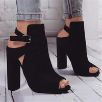 women sandals gladiator high heels strap pumps buckle strap shoes fashion summer ladies shoes black size 35 42