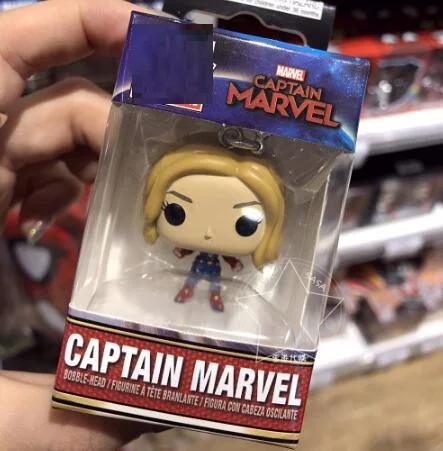 FUNKO POP Movie CAPTAIN MARVEL Figurine Keychain MS DC Justice League Wonder Woman Model Keychains Toys Avengers Endgame | Игрушки и