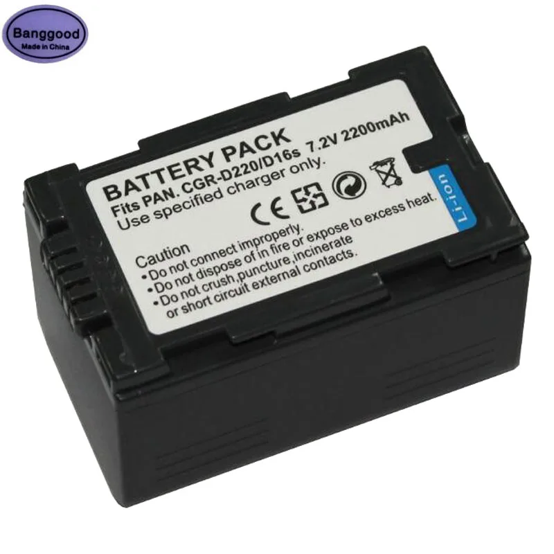 7 2 V 2200 мА/ч CGR D220 D16S Камера Батарея для цифрового фотоаппарата Panasonic AG DVC7 DVC15 DVX100