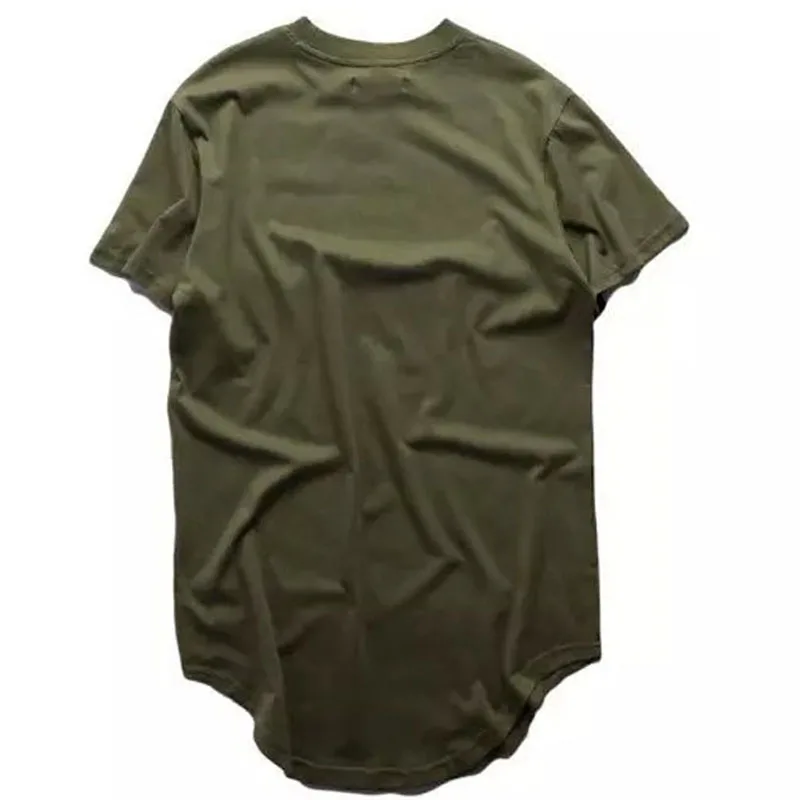 Футболка мужская удлиненная Базовая в стиле хип хоп тенниска после длинного