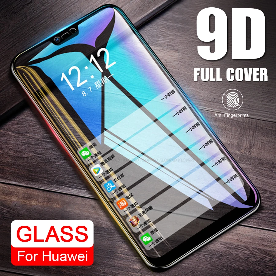 Защитное стекло полного покрытия 9D Full Glue для HUAWEI Nova 4 3 3i P30 Mate 20 Lite Honor View V20 Play 8X P Smart Plus 2019 Screen Protector.