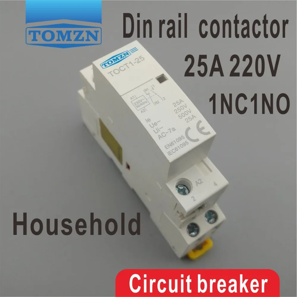 CT1 Американская классификация проводов 2р 25A 1NC 1NO 220 V/230 V 50/60HZ Din rail бытовой ac Контактор В соответствии с стандартом