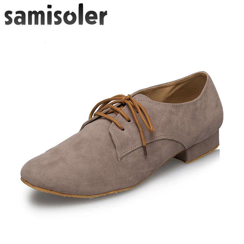 Мужские черные кожаные туфли Samisoler Gy для бальных танцев на плоской подошве