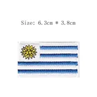 Нашивка с вышивкой в виде флага уругвы, оптовая цена, бесплатная доставка, нашивки для глажки, накладки на правую грудь, заднюю часть одежды