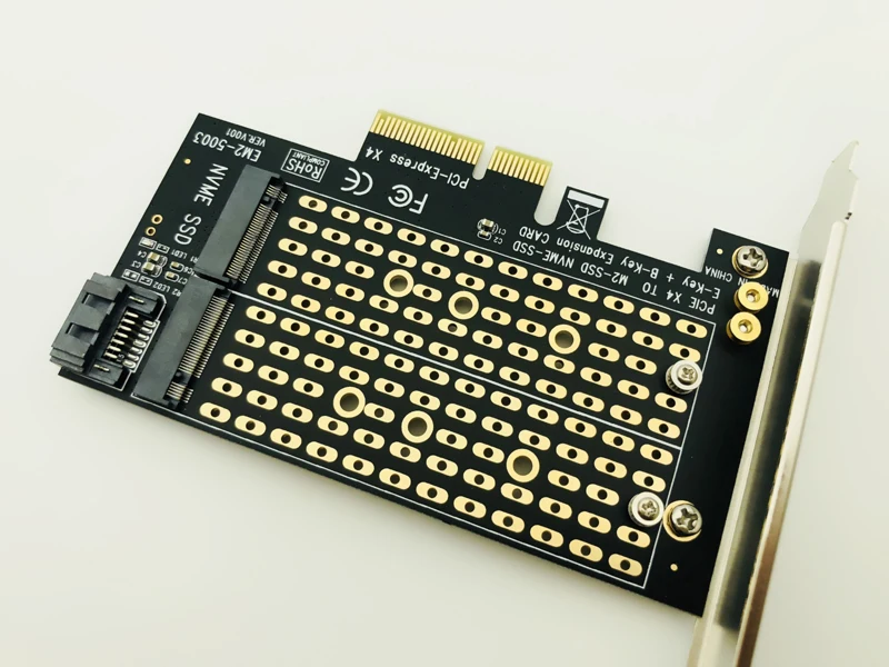 M.2 NVMe SSD NGFF для PCIE X4 адаптер M ключ B двойной Интерфейс карты Поддержка PCI Express 3,0 2230 2242 2260 2280 Размеры M2 SSD