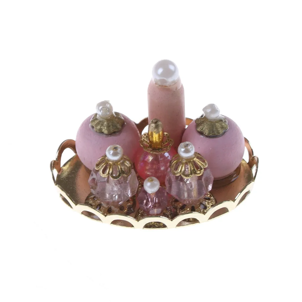 Горячая мини милый 1/12 кукольный домик Миниатюрный Ванная комната Спальня флакон