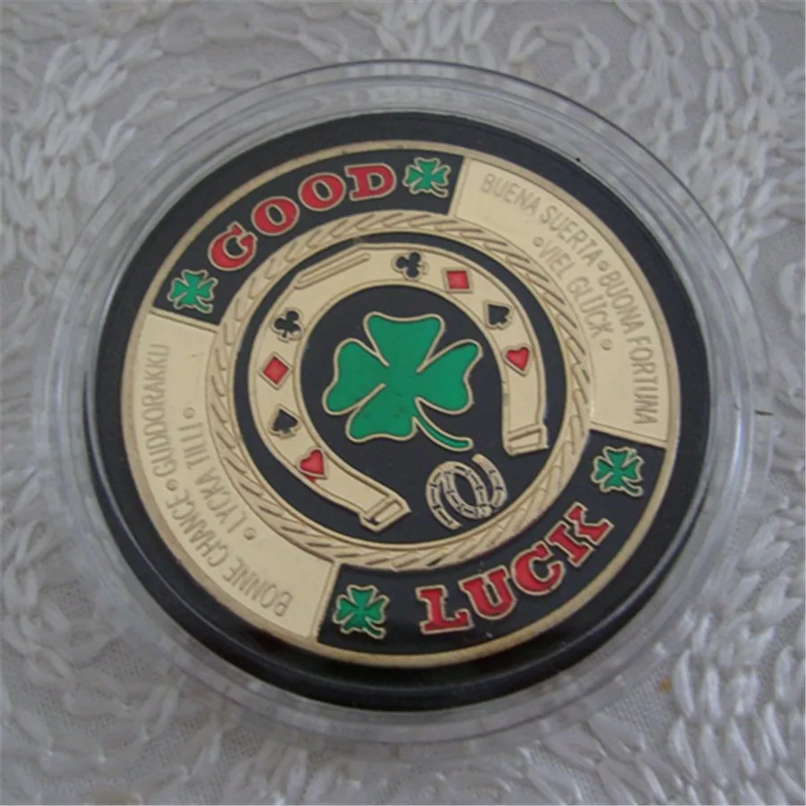 

Brand NEW Casino Poker Chip Card Guard "Good Luck"