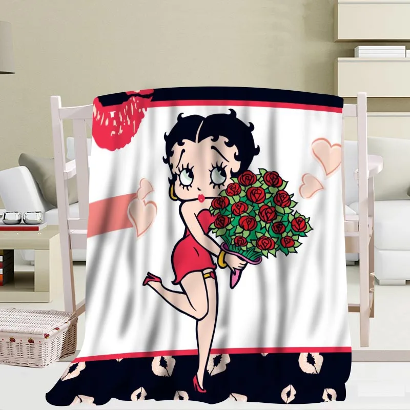 Новое поступление на заказ Betty Boop одеяло диван Новое одеяло портативное мягкое одеяло кровать самолет путешествия взрослый домашнее полотенце - Цвет: Blanket