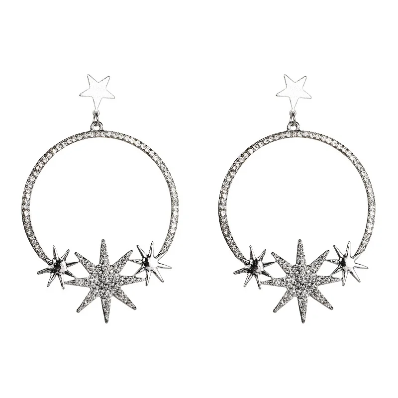 

Find Me 2019 new fashion Vintage geometric alloy Drop Earrings for Women Jewelry boho big star circle dangle Earrings wholesale