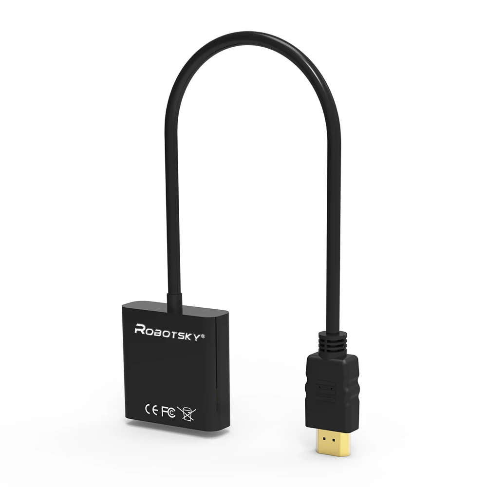 HDMI в VGA кабель HDMI штекер в VGA RGB Женский HDMI в аналоговый VGA видео конвертер кабели адаптер HD 1080P для ПК ноутбука