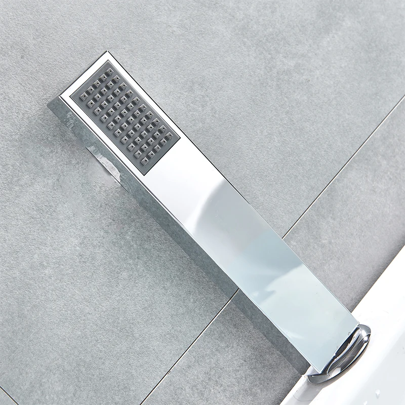 Full Mirrored Cylinder Side Bathtub Faucet Embedded Split Five Piece Shower Set | Обустройство дома