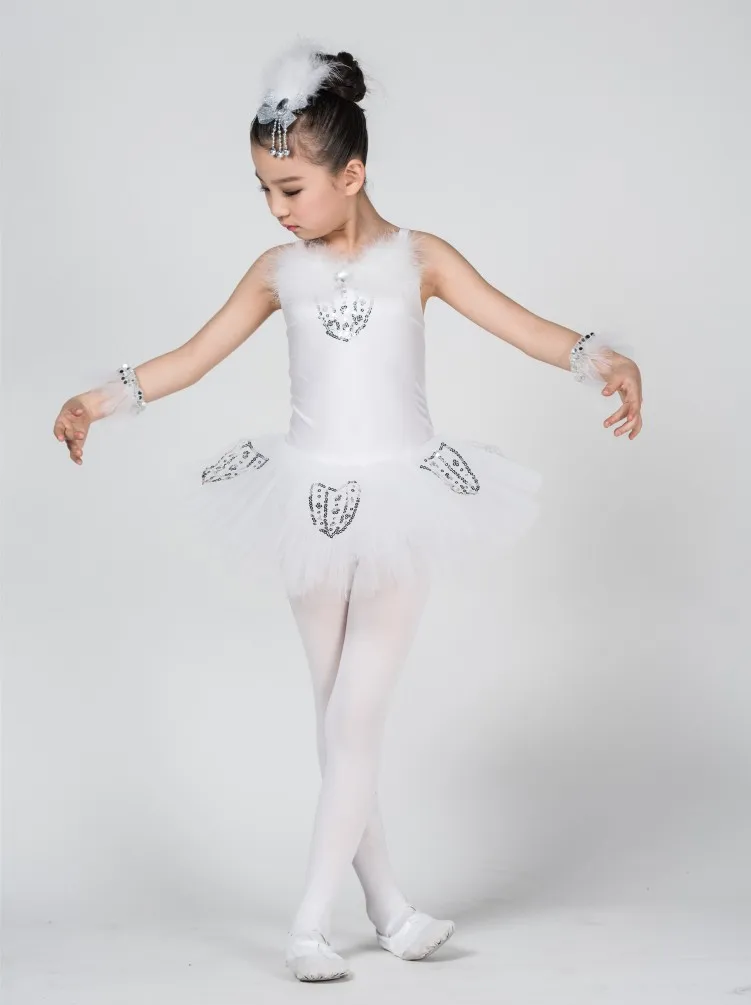 Детский балетный костюм платье для девочек с юбкой лебедей и озер танцев